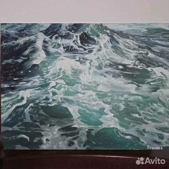 Картина маслом море