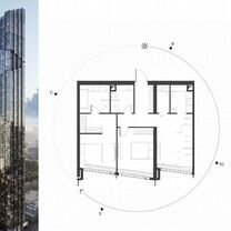 2-к. квартира, 83,8 м², 66/85 эт.