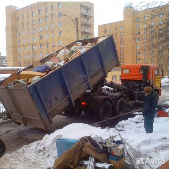 Вывоз мусора контейнером,газелью,самосвалом