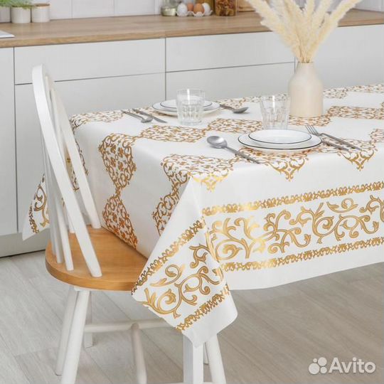 Клеёнка столовая на тканевой основе, ширина 137 см