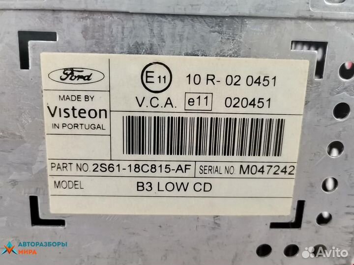 Магнитола Ford Fusion 2002 1361792