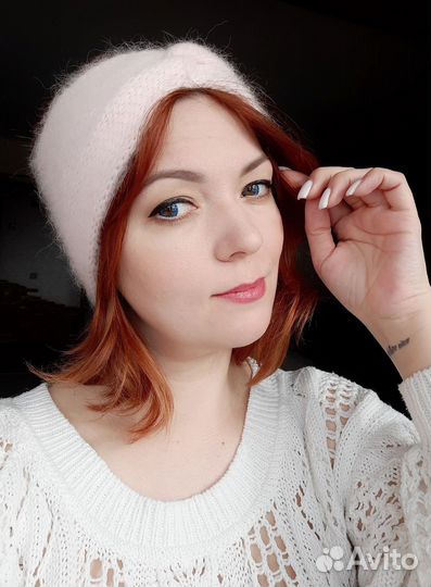 Повязка на голову вязаная