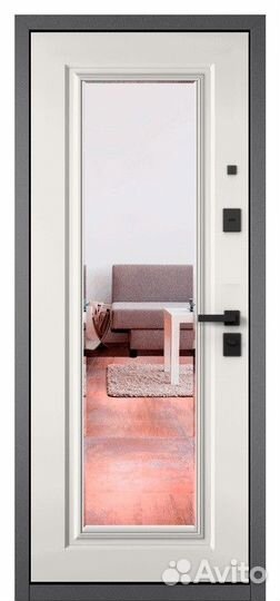 Железная дверь с зеркалом