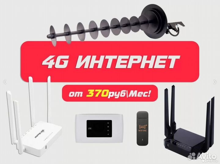 4G Модем WiFi Роутер Интернет Центр и Антенна