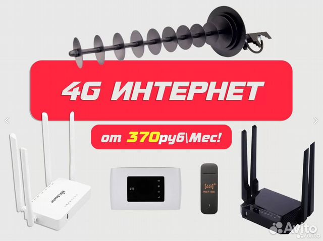 4G Модем WiFi Роутер Интернет Центр и Антенна