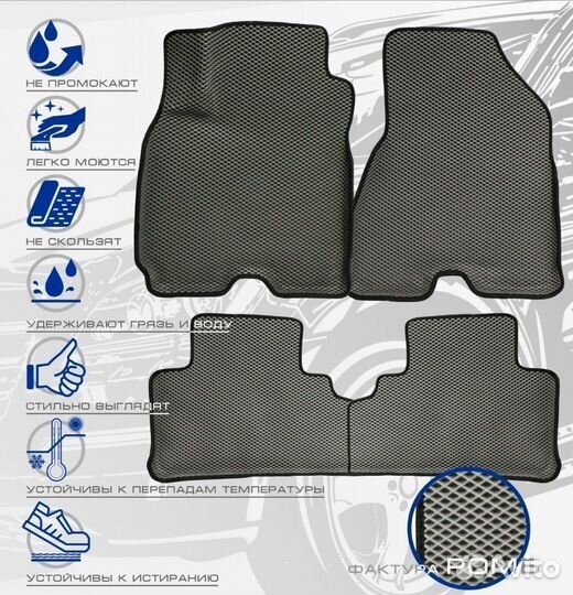 3D коврики ева hyundai SantaFe Classic