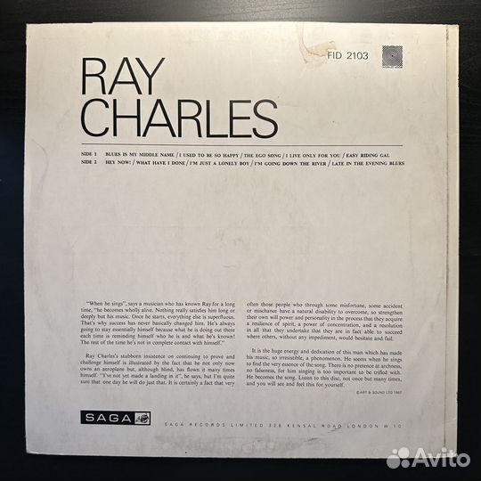 Ray Charles – Ray Charles (Англия 1967г.)