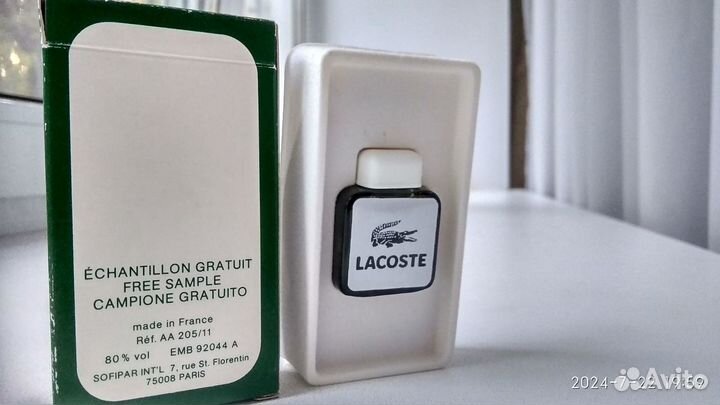 Туалетная вода Lacoste Pour Homme. Мини. Оригинал