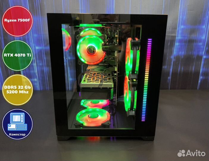 Игровая станция AMD7500F-RTX4070Ti-32DDR5-NYI8-A620
