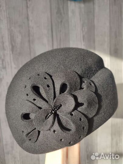 Шляпа, шапка, берет фетровая женская