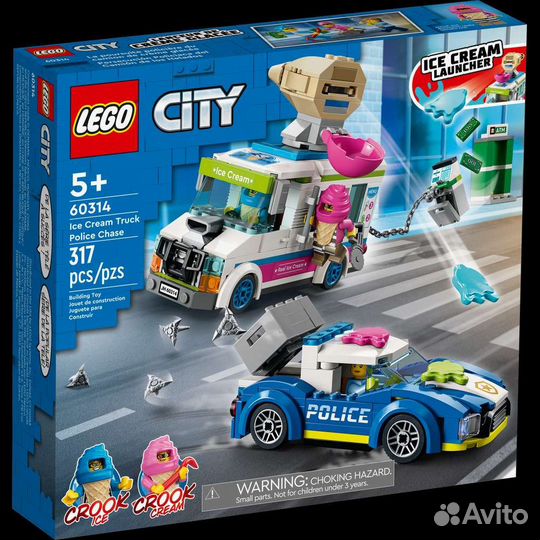 Lego City 60314 Погоня за фургоном с мороженным