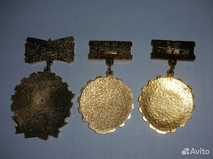 Знаки СССР, 5 штук, алюминий, латунь Ленин