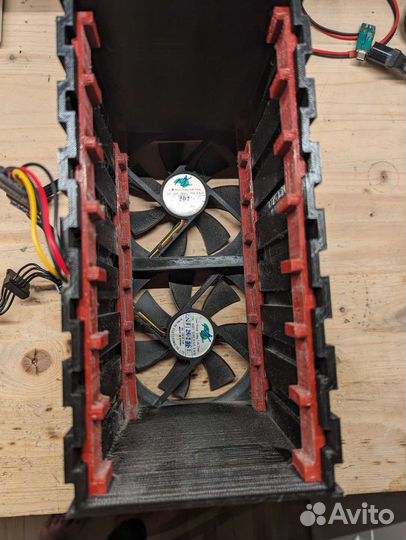 Корзина для 7 hdd дисков, обдув, питание, SATA