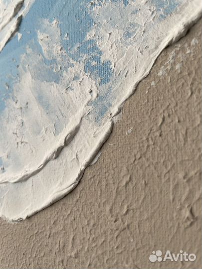 Картина текстурная море на холсте