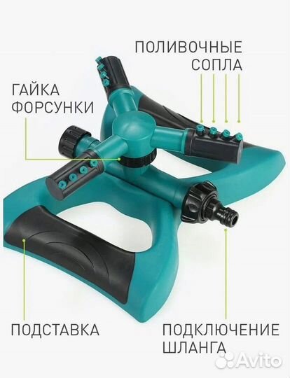 Садовый оросительный распылитель с вращением на 36