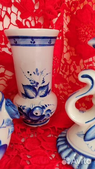 Подсвечник, ваза, сахарница