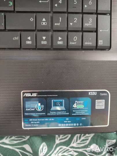 Ноутбук asus k53u