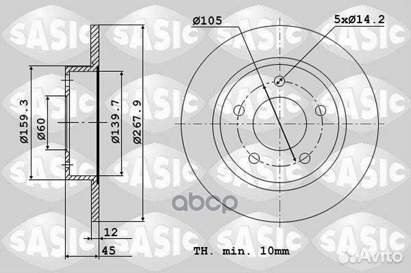 Диск тормозной chevrolet/opel cruze/astra 61062