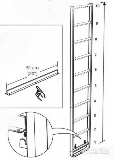 Консоль / Переклалина IKEA elvarli
