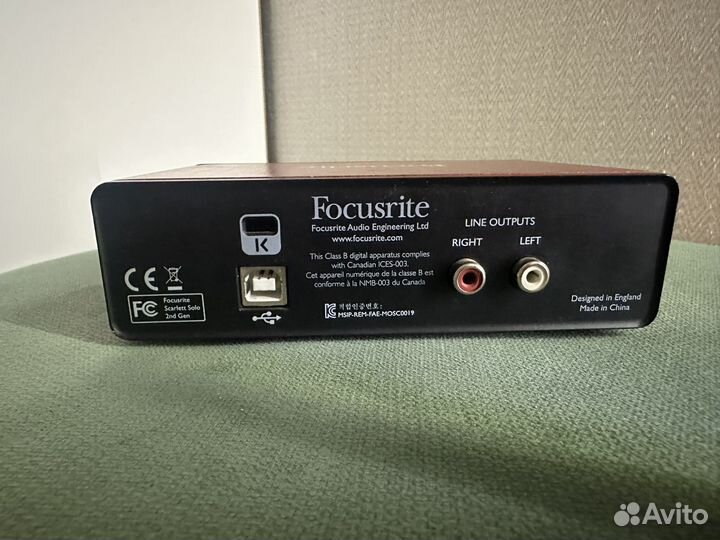 Звуковая карта focusrite solo 2nd Gen