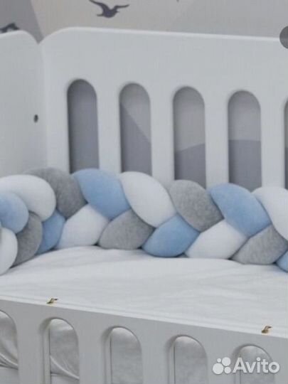 Бампер косичка для кроватки