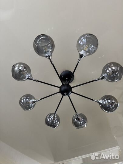 Люстра на 8 рожков плафоны регулируется
