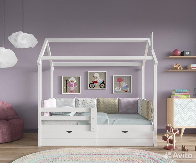 Детская кровать домиком