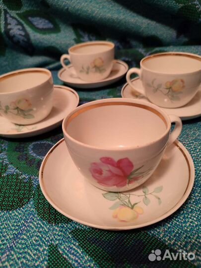 Чашка с блюдцем СССР Сервиз Чайная пара