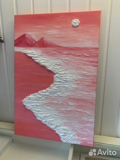 Картина Море текстурная на холсте