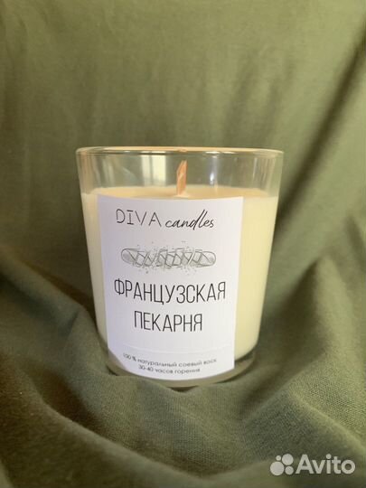 Свеча «Французская пекарня» с деревянным фитилем