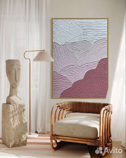 Картина маслом Матовые румяна Текстурная живопись