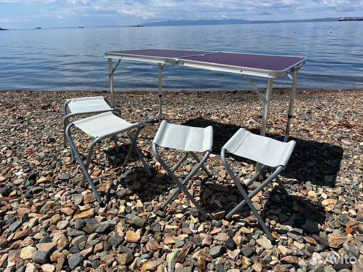 Стол +4 стула складной туристический