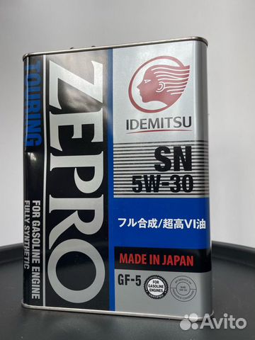 Масло моторное Idemitsu Zepro SN 5W-30 4л объявление продам