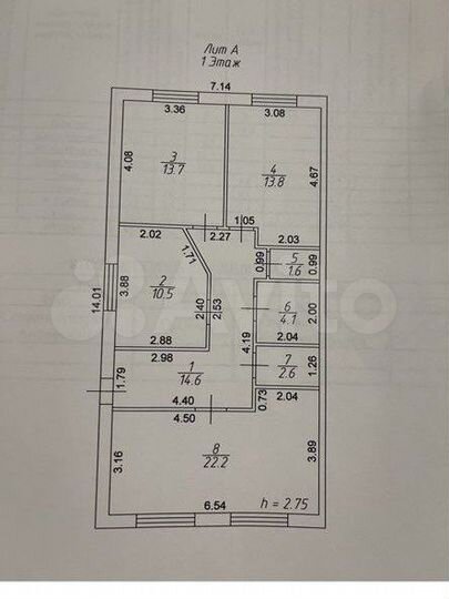 Коттедж 83,1 м² на участке 3 сот.