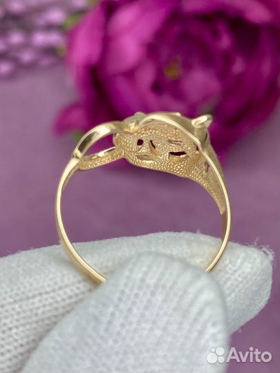 Золотое кольцо голова тигра