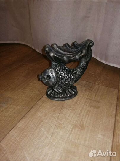 Чугунная пепельница-рыбка СССР