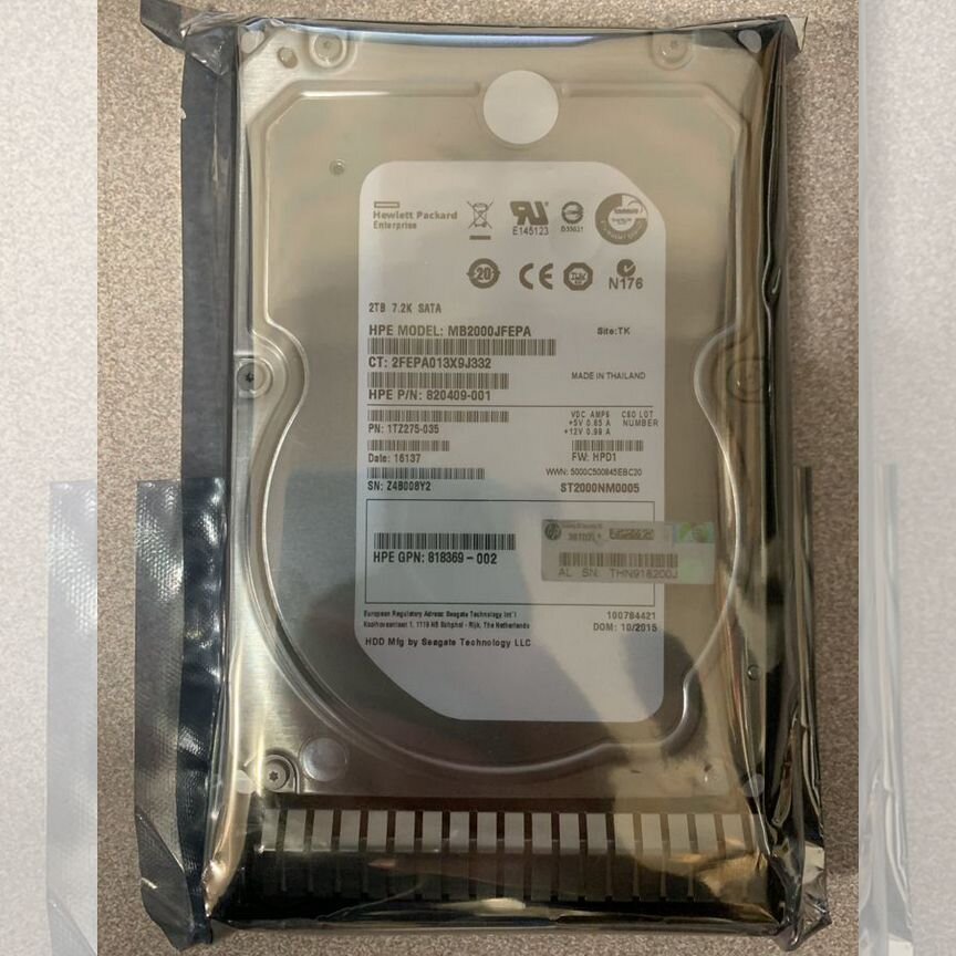 [819078-001] Жесткий Диск Hp 2tb 12g 7.2k 3.5 Sas 819078-001