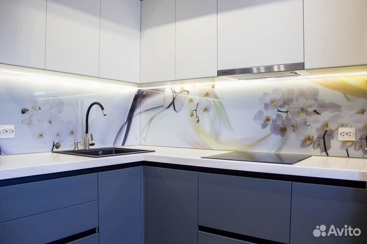 Фартук из стекла - С фотопечатью - Кухонный