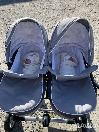 Коляска для двойни mikado