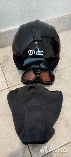 Шлем горнолыжный и очки +маска