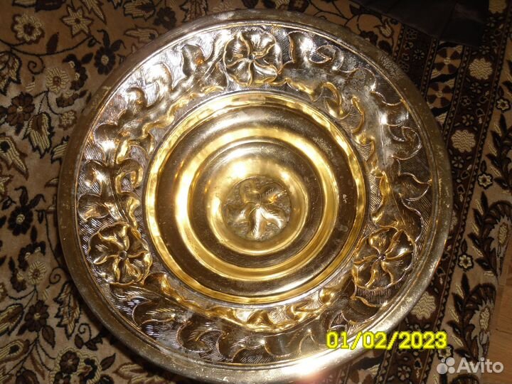 Ваза латунь.Ваза золото