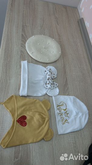 Шапочки, шляпы, береты на лето осень зиму 7 шт