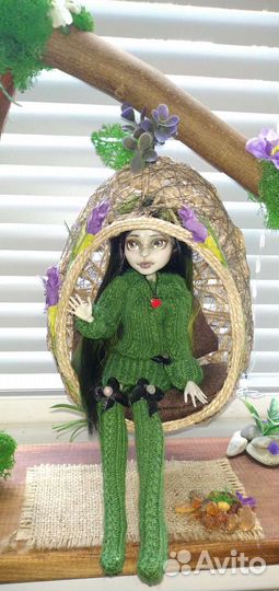 Качели для кукол ручной работы