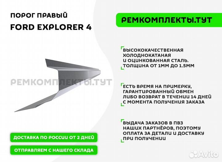 Порог правый Ford Explorer 4