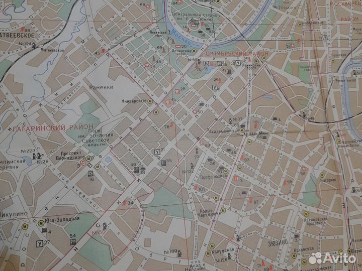 Карта Москва 1985 год