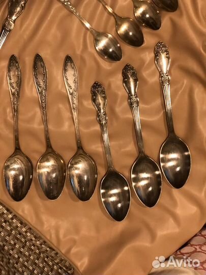 Мельхиоровые вилки ложки