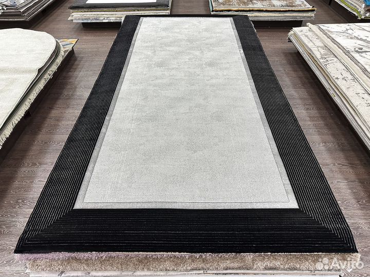 Ковер новый, черный 200х400см