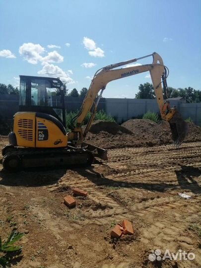 Услуги мини экскаватора Аренда. Миниэкскаватор