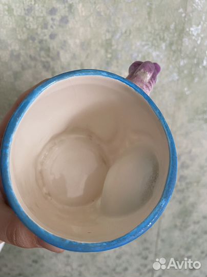 Кружка фарфоровая с объемной фигурой рыбки