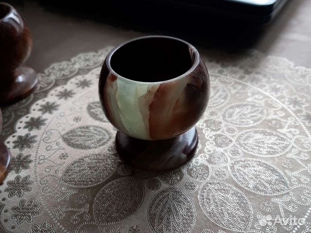 Салфетница и стопки из камня 4.5см